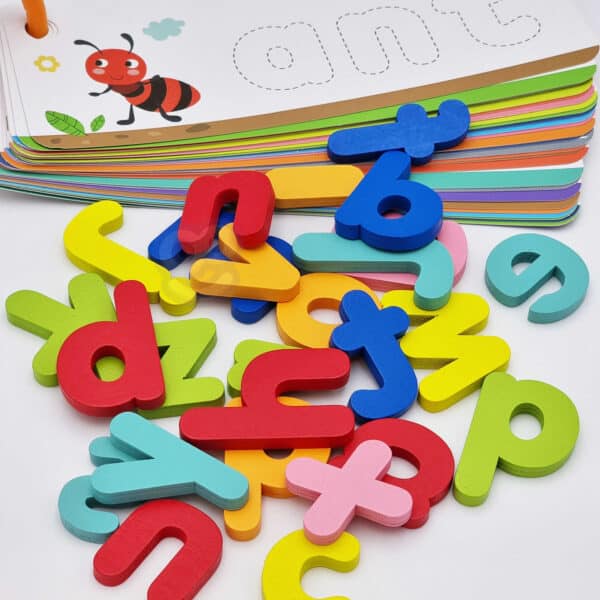 TOOKY TOY Puzzle Alfabet Montessori Nauka Literek Słów Zwierzątka 57 el. - 009