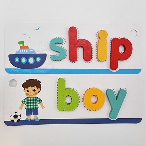 TOOKY TOY Puzzle Alfabet Montessori Nauka Literek Słów Zwierzątka 57 el. - 010