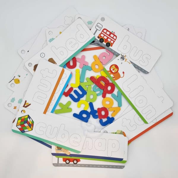 TOOKY TOY Puzzle Alfabet Montessori Nauka Literek Słów Zwierzątka 57 el. - 011