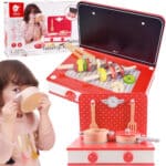 CLASSIC WORLD Drewniana Kuchnia 2w1 Grill + Kuchenka dla Dzieci 22el. - 001