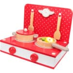 CLASSIC WORLD Drewniana Kuchnia 2w1 Grill + Kuchenka dla Dzieci 22el. - 002