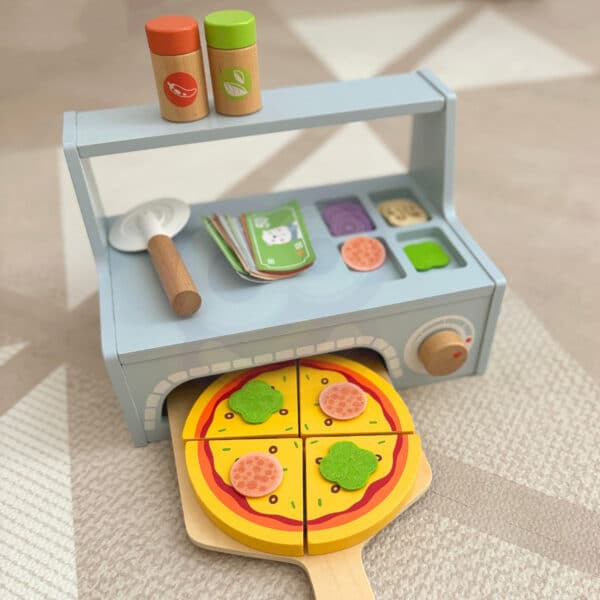 TOOKY TOY Pizzeria Drewniany Piec do Pizzy Akcesoria - 003