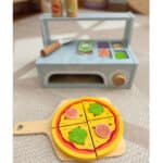 TOOKY TOY Pizzeria Drewniany Piec do Pizzy Akcesoria - 007