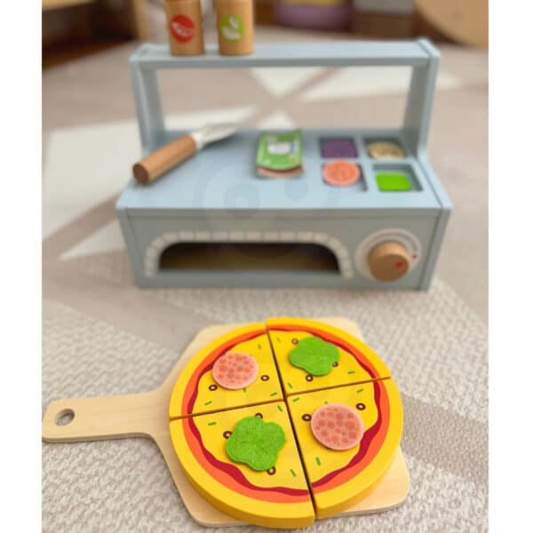 TOOKY TOY Pizzeria Drewniany Piec do Pizzy Akcesoria - 007