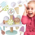 TOOKY TOY Drewniane Lody Magnetyczne na Stojaku - 001