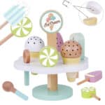 TOOKY TOY Drewniane Lody Magnetyczne na Stojaku - 002