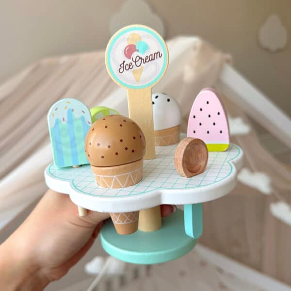 TOOKY TOY Drewniane Lody Magnetyczne na Stojaku - 009
