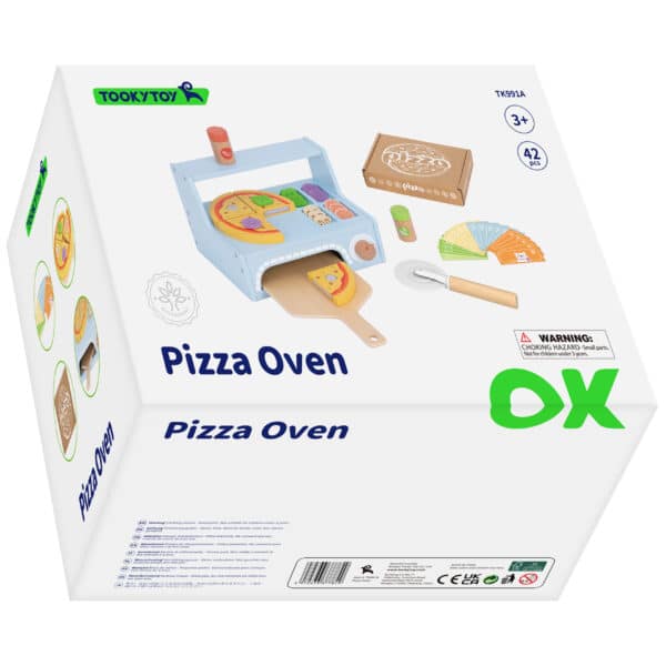 TOOKY TOY Pizzeria Drewniany Piec do Pizzy Akcesoria - 015