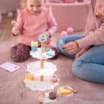 TOOKY TOY Patera Słodkości Drewniany Stojak Babeczki Ciasta - 002