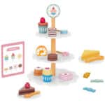 TOOKY TOY Patera Słodkości Drewniany Stojak Babeczki Ciasta - 009