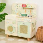CLASSIC WORLD Drewniana Kuchnia XXL Wielofunkcyjna z Pralką i Akcesoriami - 004