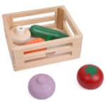 CLASSIC WORLD Zestaw Drewnianych Warzyw w Koszyku 6 el. - 003