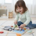 TOOKY TOY Drewniana Kuchnia z Akcesoriami - Zestaw Małego Kucharza - 002