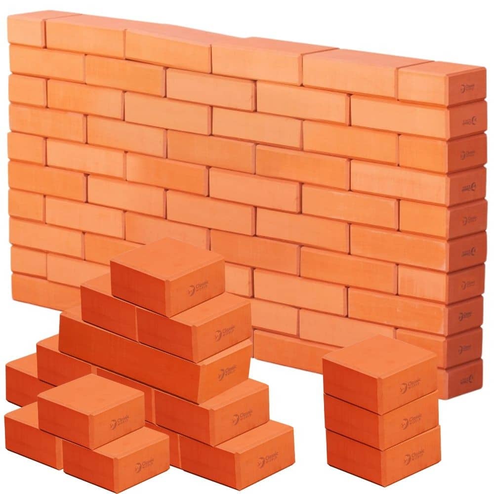CLASSIC WORLD EDU Mega Klocki Cegiełki EVA 90 szt. Konstrukcyjne Miękkie do Budowania - 001