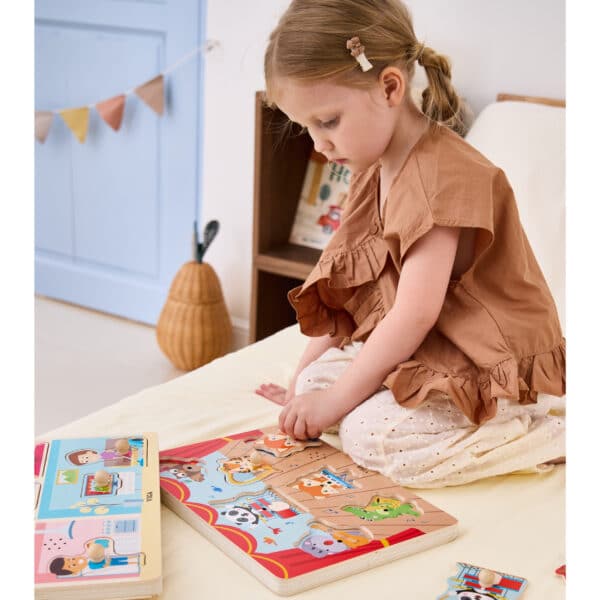 VIGA Puzzle Dźwiękowe Dopasuj Muzykujące Zwierzęta - 003