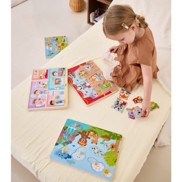 VIGA Puzzle Dźwiękowe Dopasuj Muzykujące Zwierzęta - 008