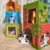 WOOPIE GREEN Układanka Kostki Farma w Pudełkach + Figurki 10 el. - 009