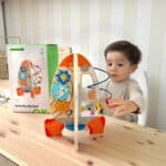 Tooky Toy Duża Drewniana Zabawka Edukacyjna Wielofunkcyjna Rakieta - 003