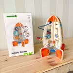 Tooky Toy Duża Drewniana Zabawka Edukacyjna Wielofunkcyjna Rakieta - 005