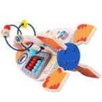 Tooky Toy Duża Drewniana Zabawka Edukacyjna Wielofunkcyjna Rakieta - 009