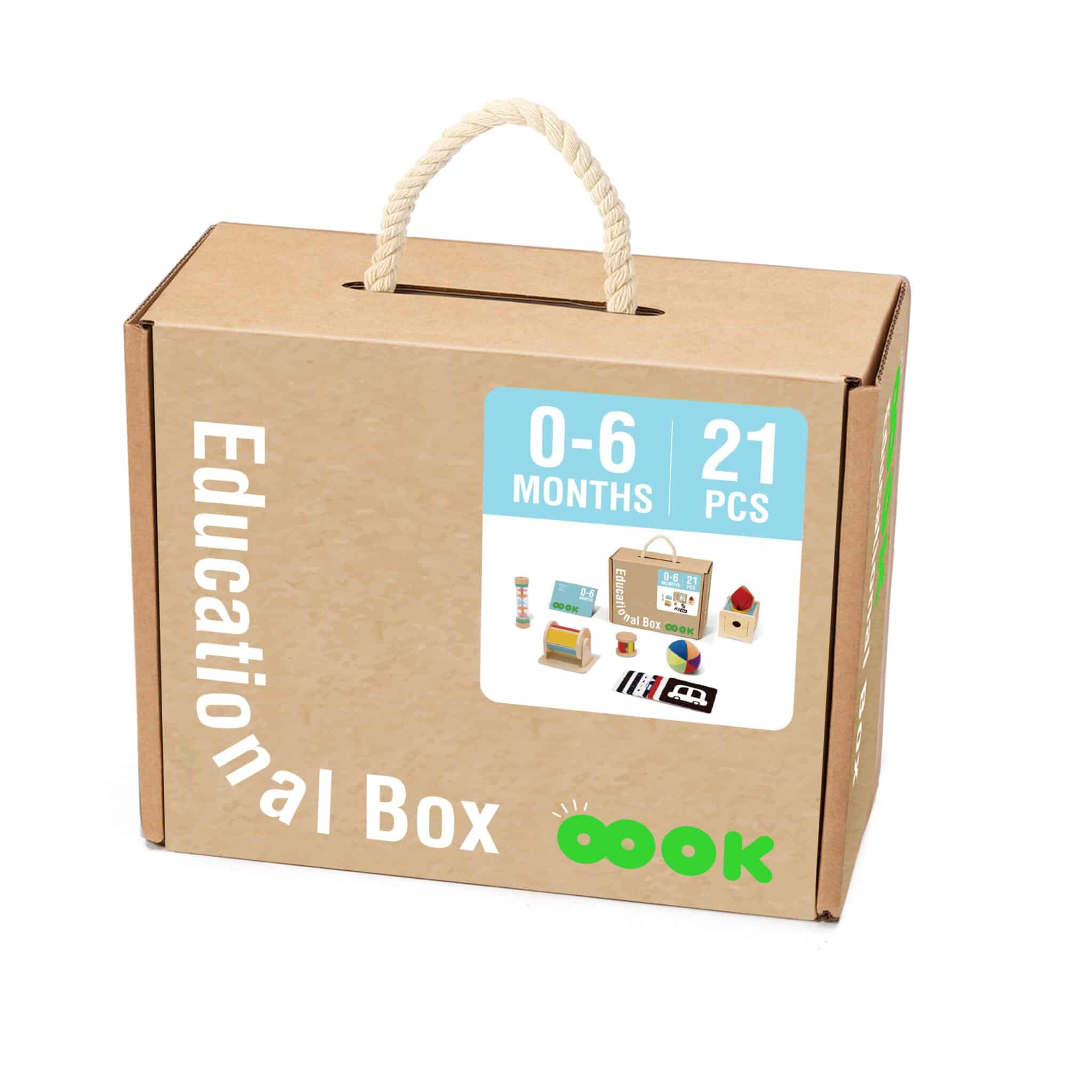 TOOKY TOY Box Pudełko XXL Montessori Edukacyjne 6w1 Sensoryczne 0-6 Mies - 005