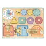 TOOKY TOY Tablica Manipulacyjna Zamki Zębatki Sorter Zegar - 008