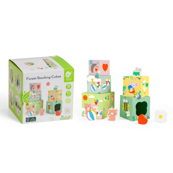 CLASSIC WORLD Układanka Kostki Box Leśna Piramidka 10 el. FSC - 009