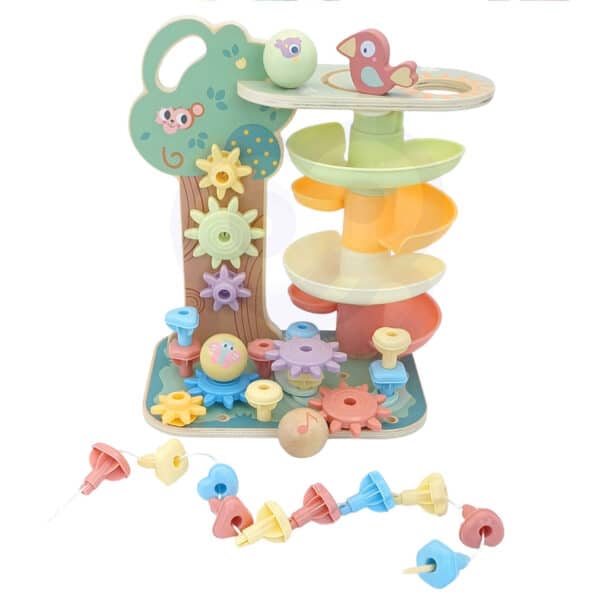 WOOPIE GREEN Drzewko Aktywności Kulodrom Montessori 4w1 FSC - 013