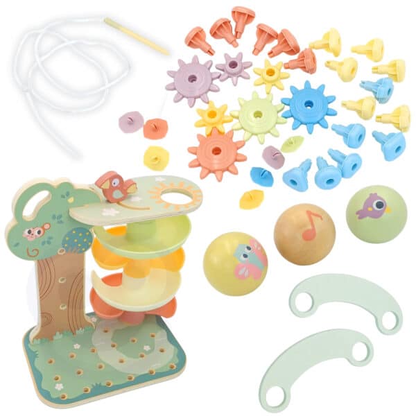 WOOPIE GREEN Drzewko Aktywności Kulodrom Montessori 4w1 FSC - 014