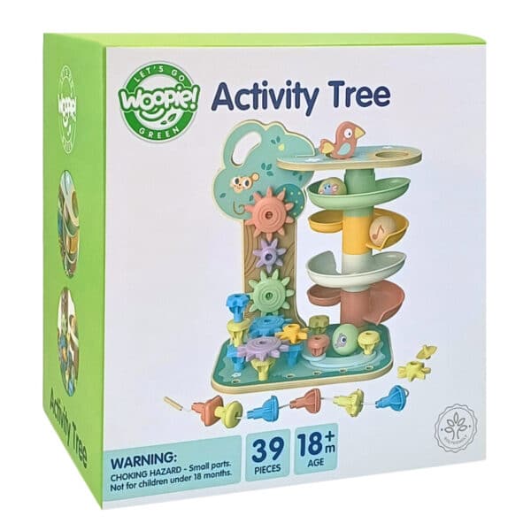 WOOPIE GREEN Drzewko Aktywności Kulodrom Montessori 4w1 FSC - 015