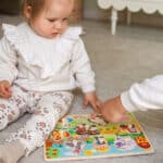 WOOPIE GREEN Drewniane Puzzle Montessori Farma z Pinezkami Do Dopasowania - 007