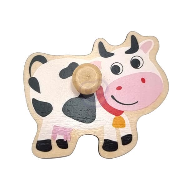 WOOPIE GREEN Drewniane Puzzle Montessori Farma z Pinezkami Do Dopasowania - 010