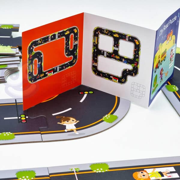 WOOPIE GREEN Droga Puzzle dla Dzieci Autostrada Makieta 21 el. Certyfikat FSC - 008
