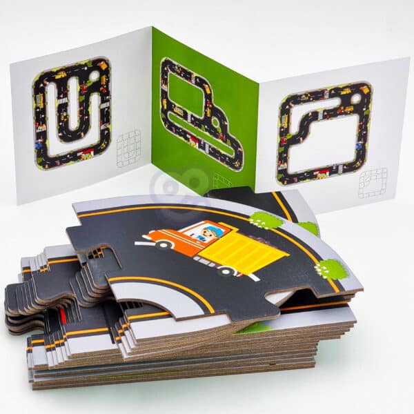 WOOPIE GREEN Droga Puzzle dla Dzieci Autostrada Makieta 21 el. Certyfikat FSC - 009