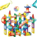 WOOPIE Klocki Magnetyczne Konstrukcyjne 3D Zestaw Edukacyjny Tor Kulkowy 105el. - 002