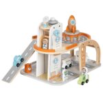 TOOKY TOY Drewniany Kosmiczny Parking  Stacja Kosmiczna - 011