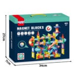 WOOPIE Klocki Magnetyczne Konstrukcyjne 3D Zestaw Edukacyjny Tor Kulkowy 105el. - 004