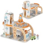 TOOKY TOY Drewniany Kosmiczny Parking  Stacja Kosmiczna - 012