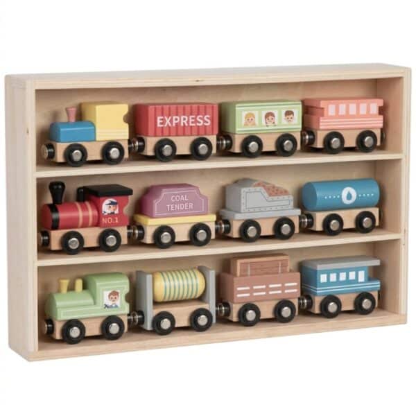 TOOKY TOY Drewniane Pojazdy Wagoniki na Magnes - 006