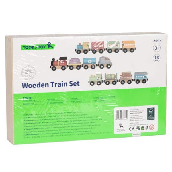 TOOKY TOY Drewniane Pojazdy Wagoniki na Magnes - 008