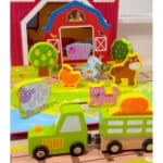 TOOKY TOY Drewniana Farma w Walizce Figurki Pojazdy - 002