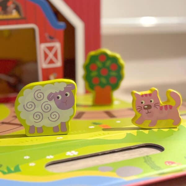 TOOKY TOY Drewniana Farma w Walizce Figurki Pojazdy - 004