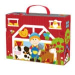 TOOKY TOY Drewniana Farma w Walizce Figurki Pojazdy - 009
