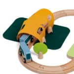 CLASSIC WORLD Zestaw Kolejka Tor Drewniany Pociąg + Sorter Kształtów 40 el. - 009