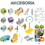 WOOPIE Zestaw Konstrukcyjny Magnetyczny Tor Kolejowy z Efektem Przyciągania 126 el. - 008
