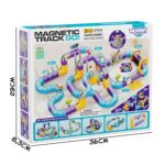 WOOPIE Zestaw Konstrukcyjny Magnetyczny Tor Kolejowy z Efektem Przyciągania 126 el. - 009