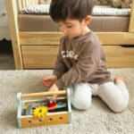 TOOKY TOY Drewniana Skrzynka z Narzędziami Zestaw 18 el. - 003