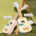 CLASSIC WORLD Drewniane Ukulele Gitara dla Dzieci Różowa - 003