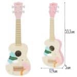 CLASSIC WORLD Drewniane Ukulele Gitara dla Dzieci Różowa - 014