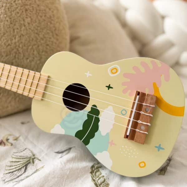 CLASSIC WORLD Drewniane Ukulele Gitara dla Dzieci Niebieskie - 005